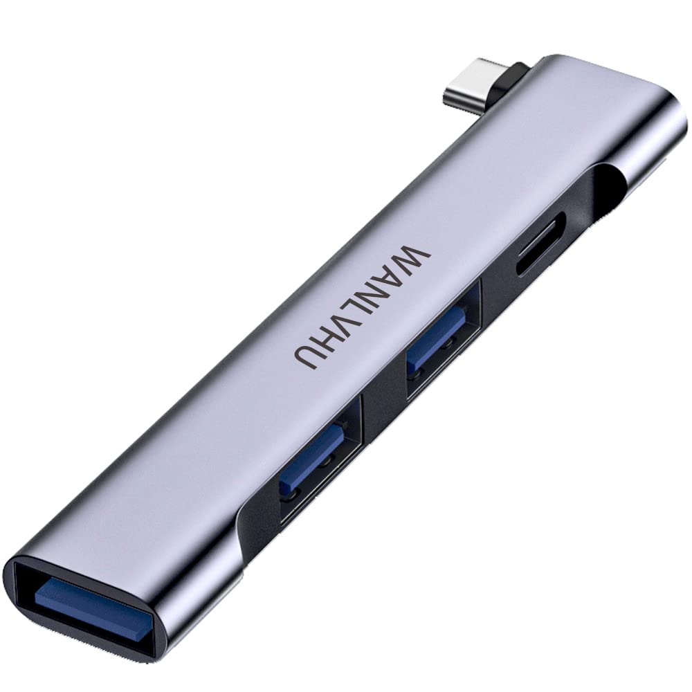 USB C Hub for MacBook Pro/Air, Surface Pro - 6-in-1 Multiport Adapter with 4K HDMI, USB 3.0 Ports, Type-C PD Charging - Portable Laptop Docking Station for Work, Travel & Home Office Accessories