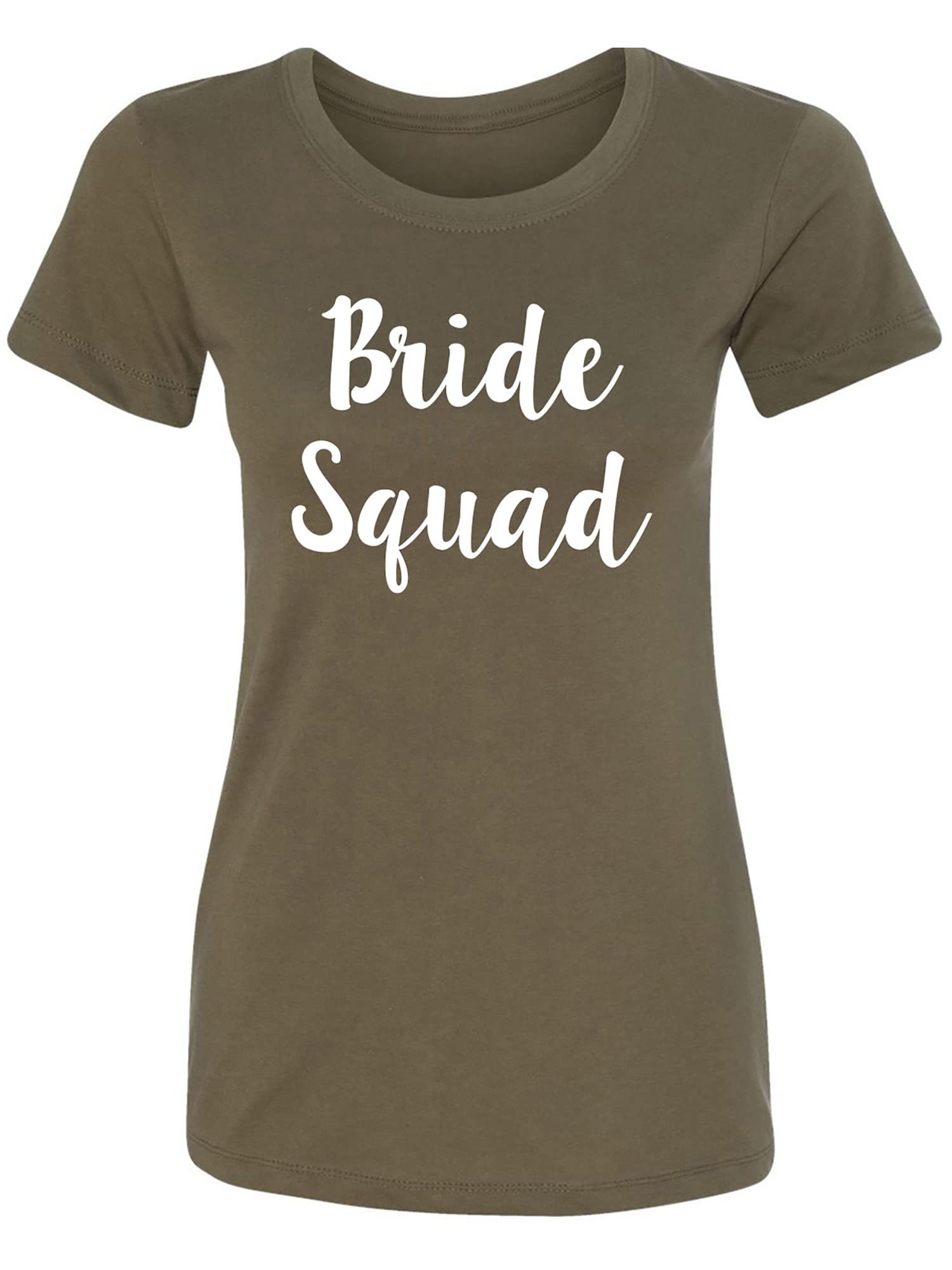 Zerogravitee Bride Squad Women's Crewneck T-Shirt - Comfortable Cotton Tee for Bachelorette Parties, Bridal Showers & Wedding Events