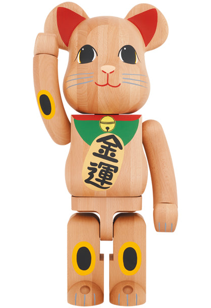 1000% Bearbrick Karimoku Maneki Neko 2 - Japanese Lucky Cat Collectible Figure - Perfect for Home Decor, Office Display & Anime Collections