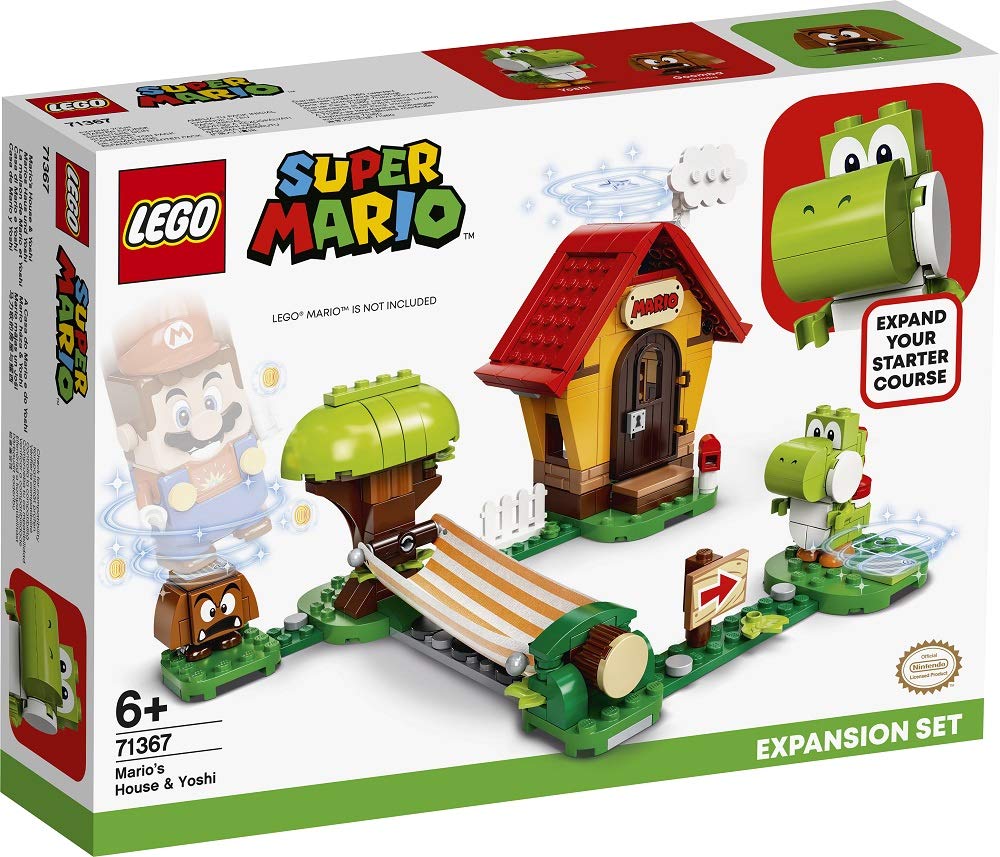 LEGO 71367 Super Mario Expansion Set - Mario & Yoshi's House Building Toy with Mini Figures for Kids Ages 6+ | Interactive Play for Creative Fun & Gift Ideas