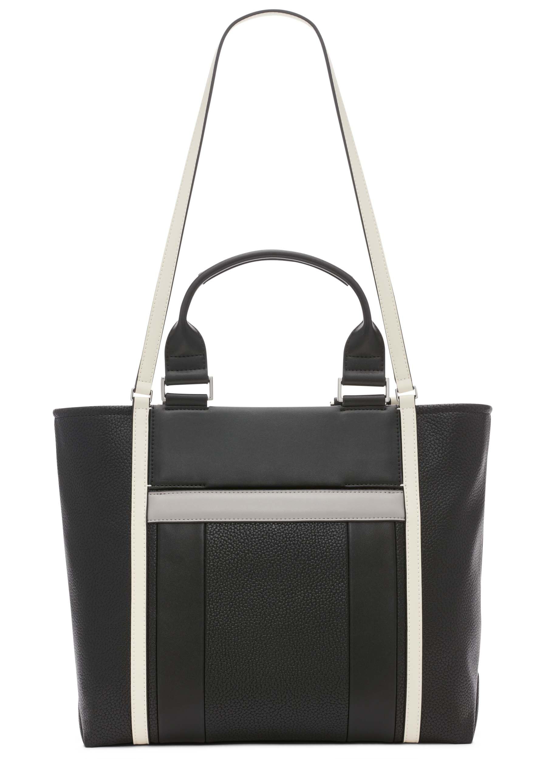 Calvin Klein Women's Sol Box Tote Bag – 2-in-1 Convertible Vegan Leather Purse with 5 Pockets | Perfect for Work, Travel & Everyday Use