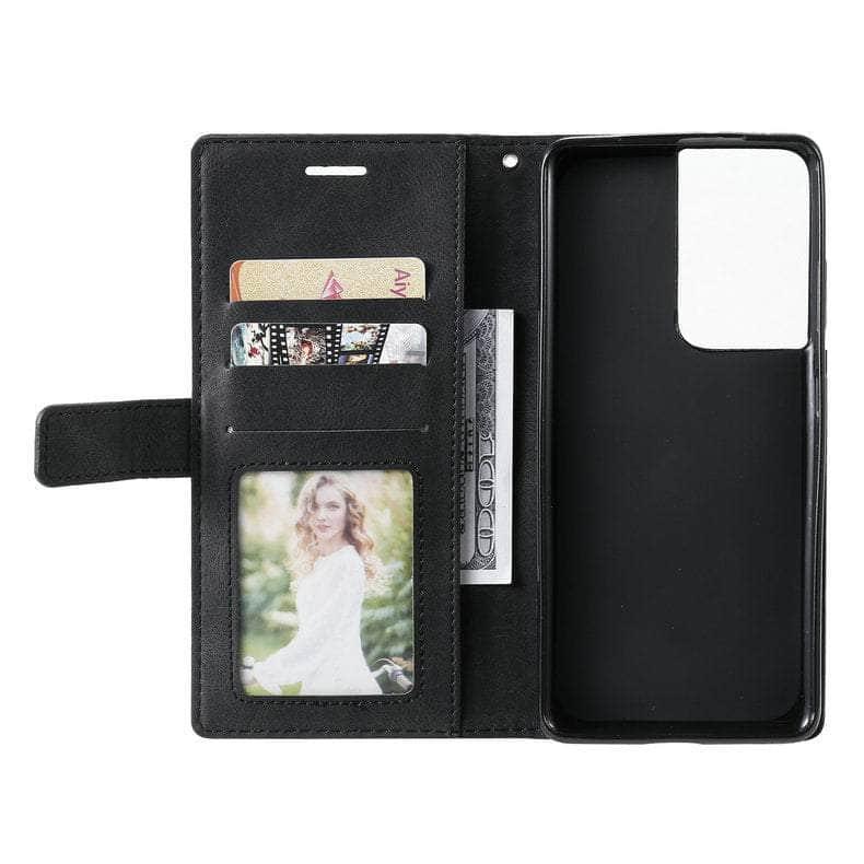 Samsung Galaxy S23 Leather Wallet Case with Card Holder & RFID Protection - Premium Business Phone Cover for Work & Travel