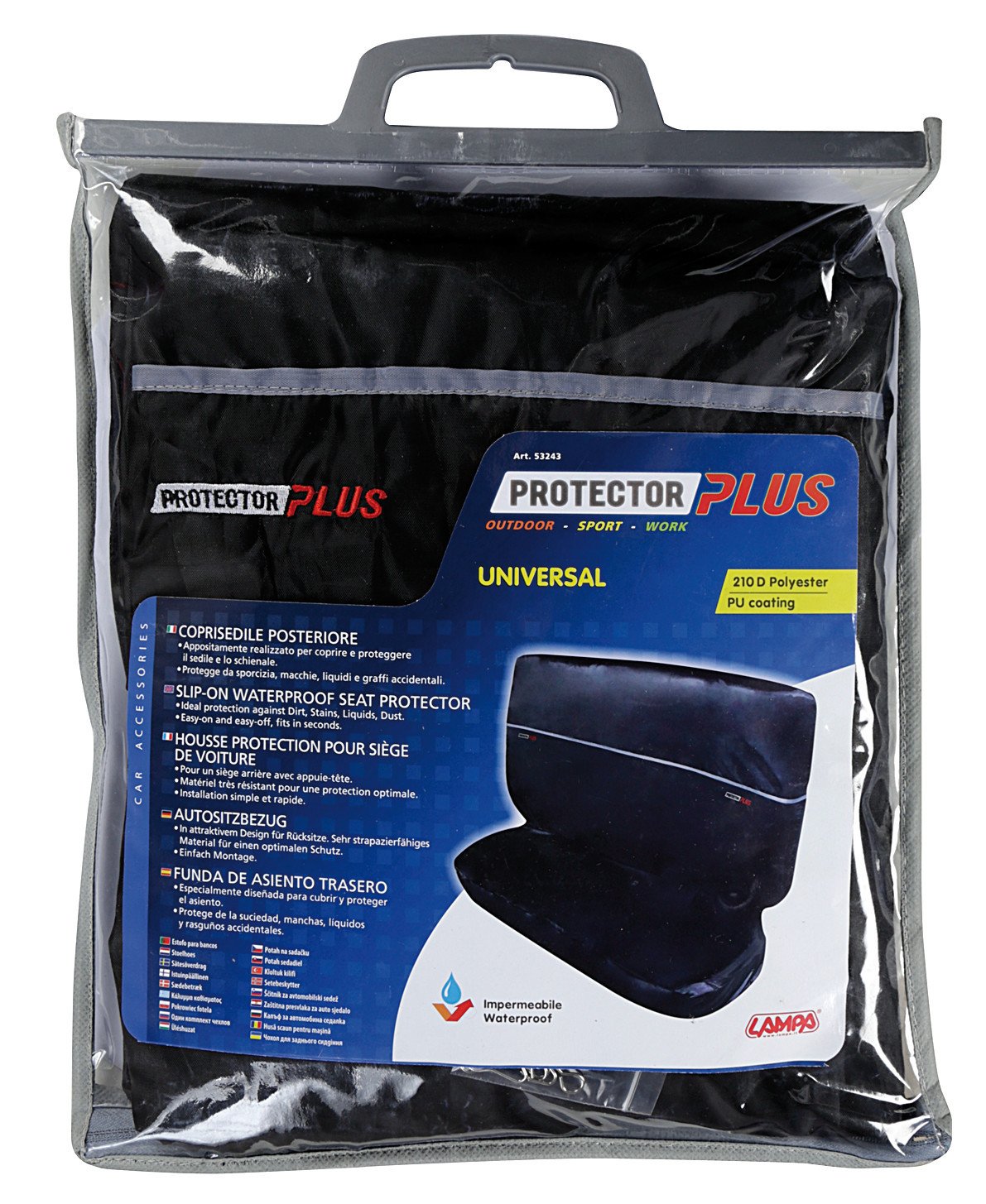 Premium 53243 Car Seat Cover for Rear Seats - Universal Fit, Waterproof & Non-Slip - Perfect for Pets, Kids & Travel Protection