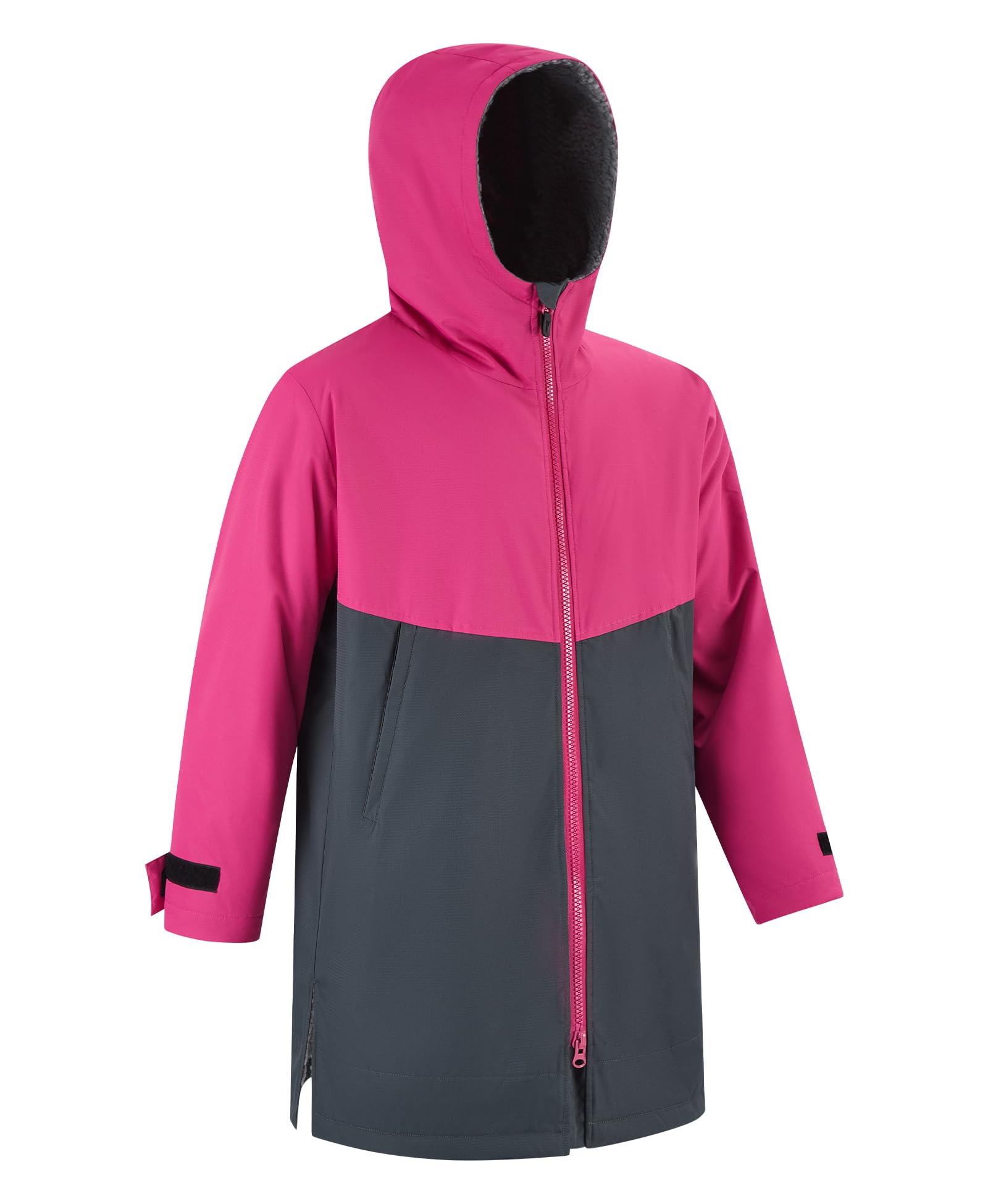 **Waterproof Kids Swim Parka Jacket - Quick Dry Changing Robe for Boys & Girls (Ages 9-14) - Ideal for Beach, Pool & Outdoor Water Activities**