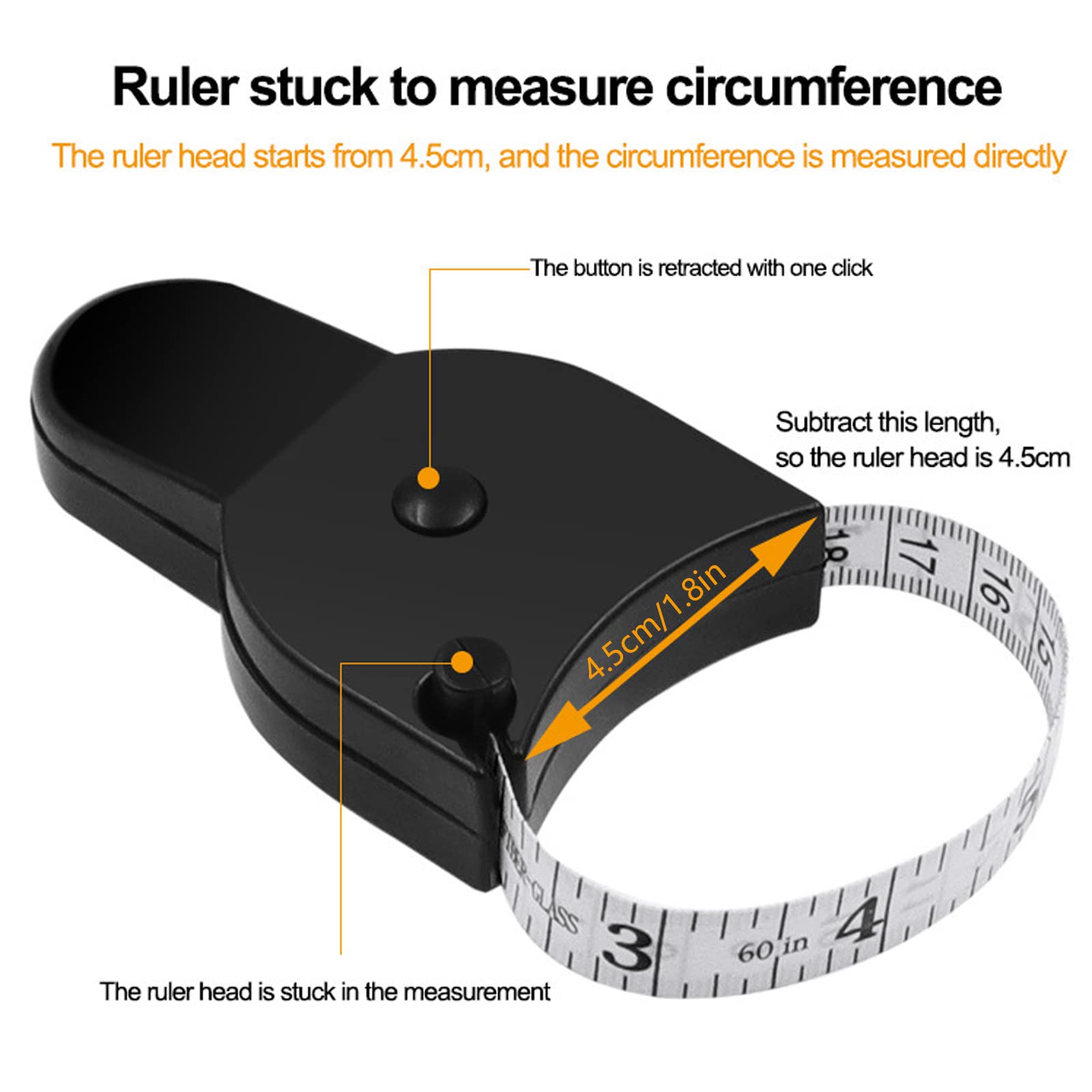 **Retractable Soft Cloth Body Measuring Tape - Accurate Fabric Tape Measure for Sewing, Weight Loss & Fitness Tracking - Perfect for Tailors, DIY & Health Monitoring**