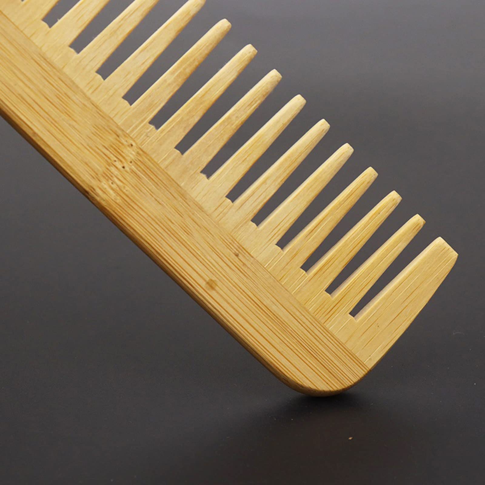 **Wide Tooth Bamboo Comb for Men & Women - Anti-Static Hair Scalp Massager - Natural Wooden Hairbrush for Detangling & Healthy Hair Care - Perfect for Home, Travel & Salon Use**