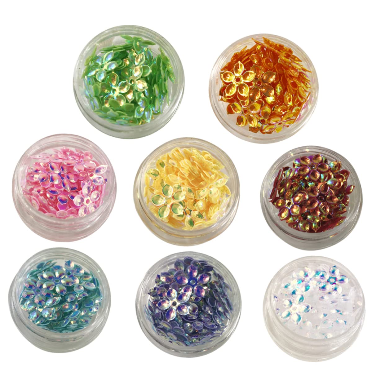 Beaupretty 8pcs Floral Nail Art Kit - Nail Tech Accessories Set with Flower Designs for Manicure, DIY Nail Decoration & Jewelry Making | Perfect for Home Salon, Nail Parties & Professional Use
