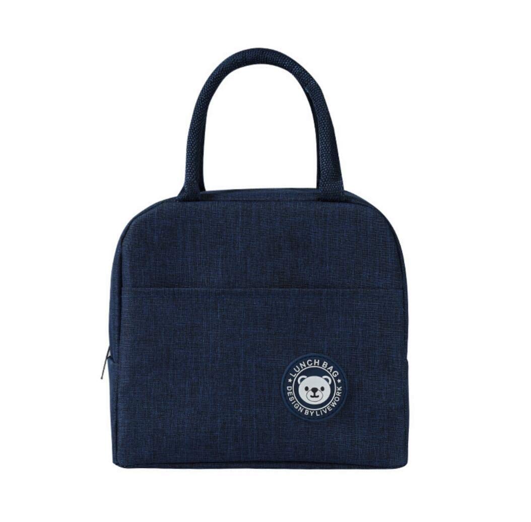 Insulated Lunch Bag for Women - Reusable Tote Lunch Box with Thermal Container, Leakproof & Lightweight (Blue) - Perfect for Work, School, Picnics & Outdoor Activities