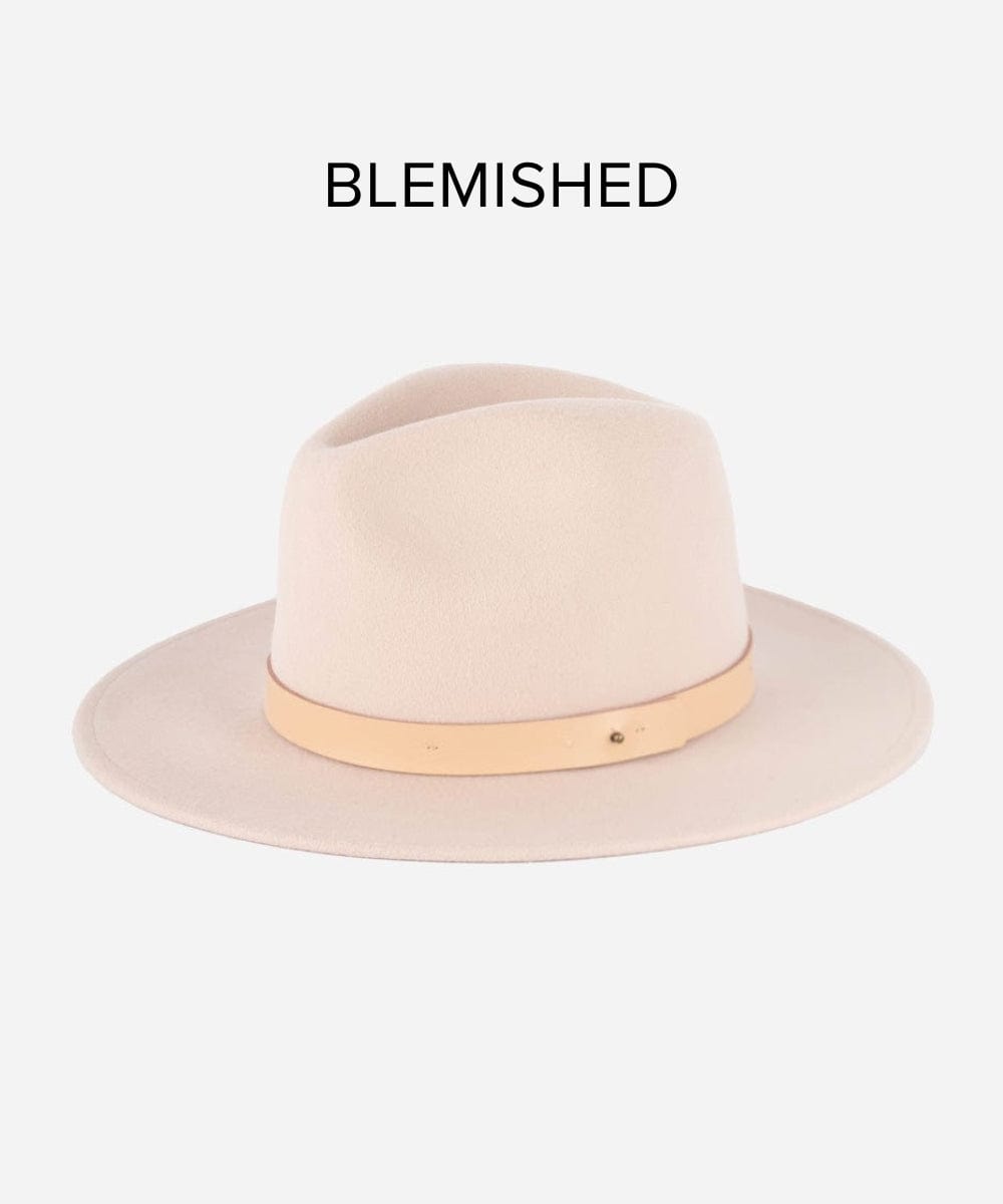 Vintage Style Shiloh Fedora Hat with Genuine Leather Band - Blemished - Perfect for Outdoor Adventures, Casual Wear, and Special Occasions