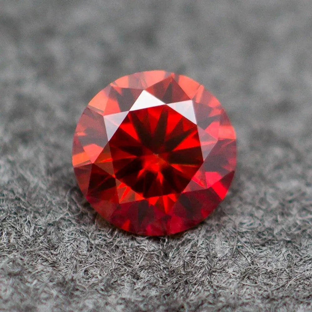 Loose Moissanite Stones - Pink, Black, Green, Blue, Yellow, Purple, Gray, Red | Round Cut GRA Certified Diamonds & Gemstones for Jewelry Making, Engagement Rings & Wedding Bands