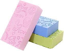 CAZINA Exfoliating Bath Sponge for Women & Men - Soft Skin Scrubber, Dead Skin Remover, Face & Body Wash - Pack of 2 (Multicolor) - Perfect for Shower, Bath & Spa Day
