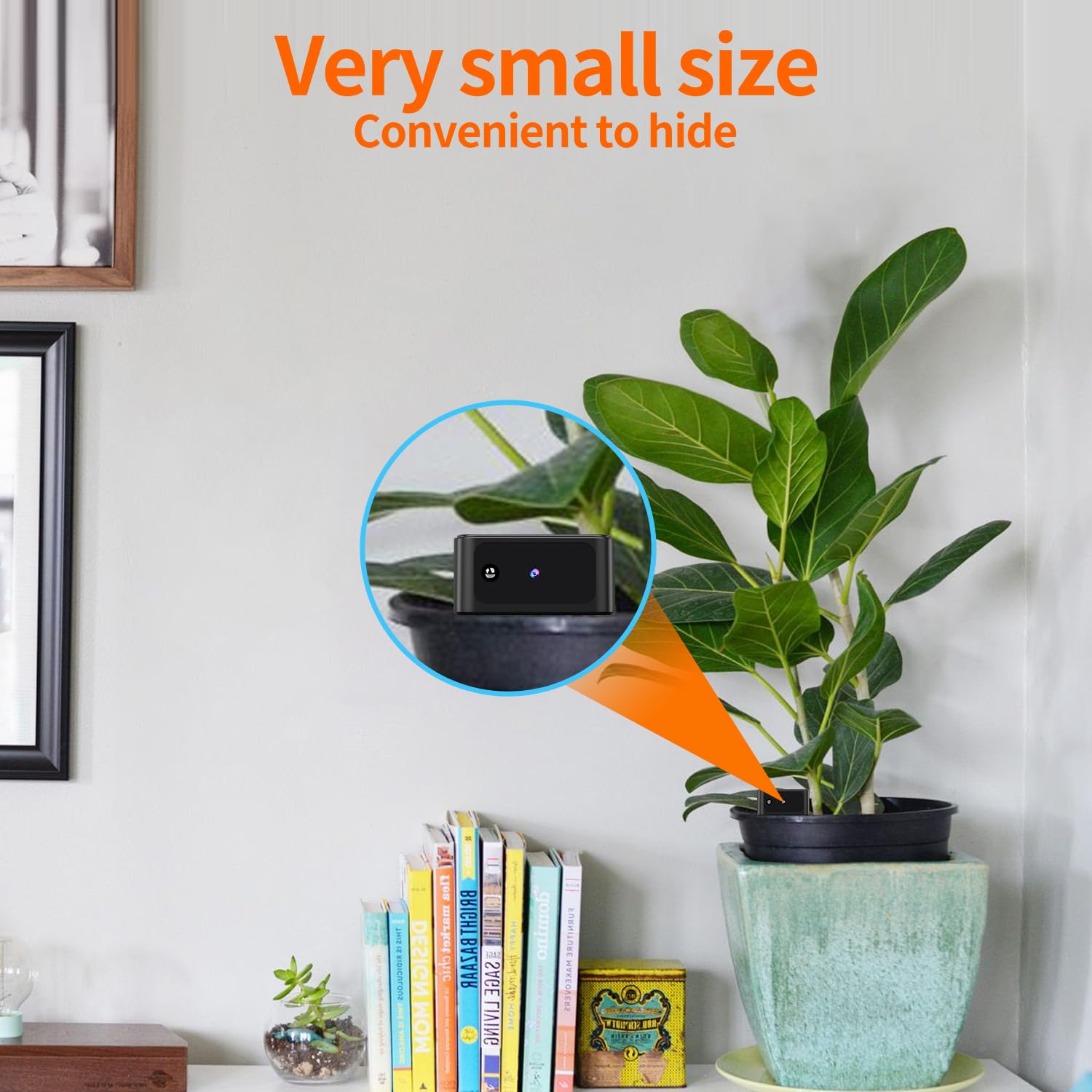 KUIYIXUE Mini Hidden Spy Camera - 1080P HD WiFi Nanny Cam for Home, Office, Baby & Pet Monitoring - Indoor Security Surveillance Camera for Covert Recording & Motion Detection