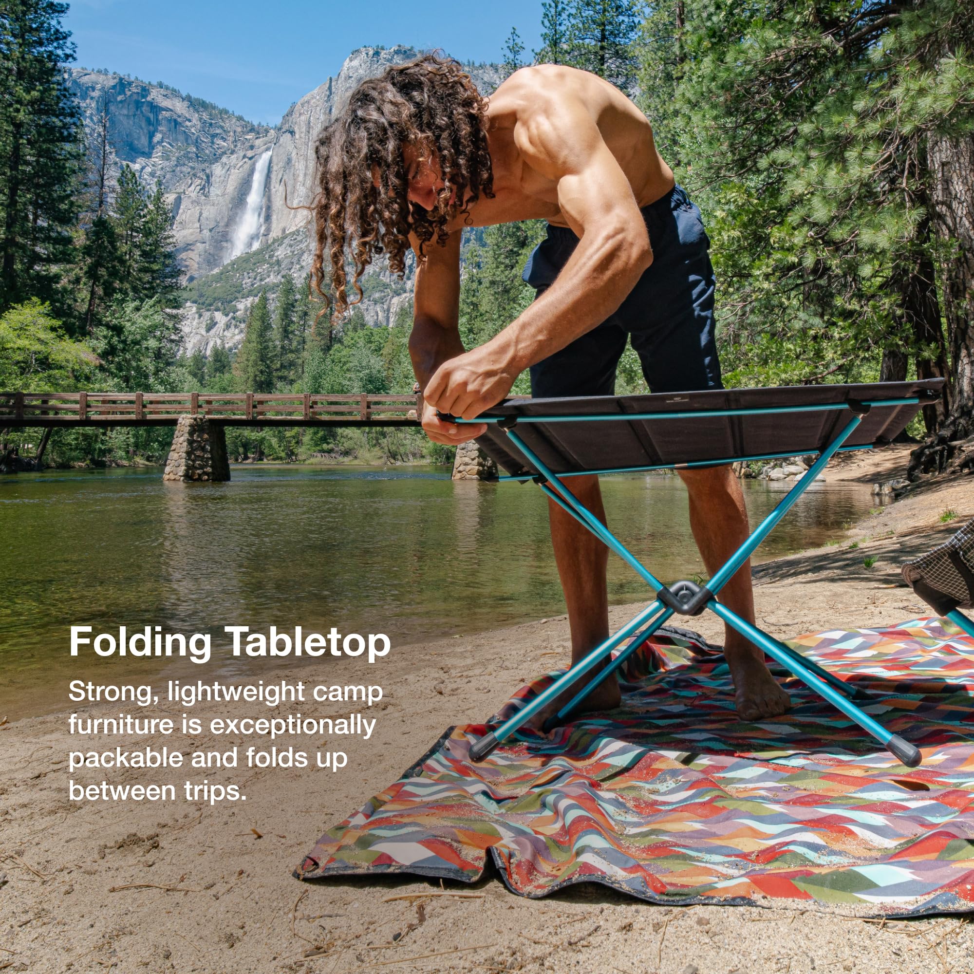 Helinox Table One Hard Top Lightweight Folding Camping Table – 23 x 15 Inches, Black | Compact & Portable Outdoor Picnic, Beach, Backpacking Gear for Hiking, RV Trips & Tailgating
