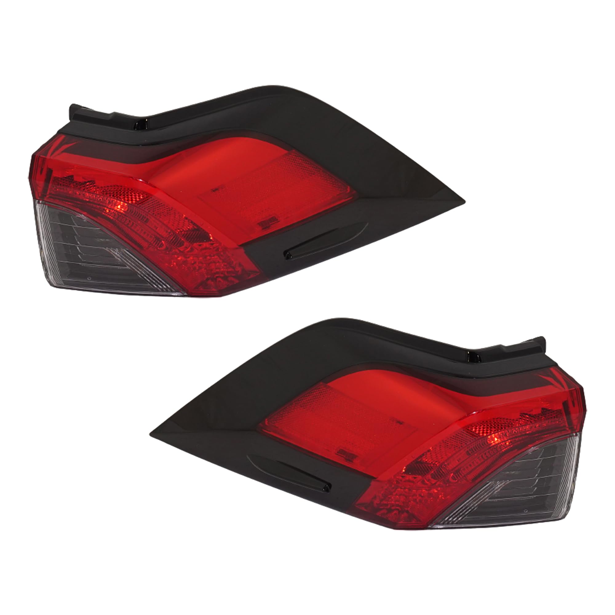 Go-Parts - LED Tail Lights Assembly for Toyota RAV4 2019-2023 - Passenger & Driver Side Outer Body Mount Replacement Pair - Perfect for Night Driving & Enhanced Safety