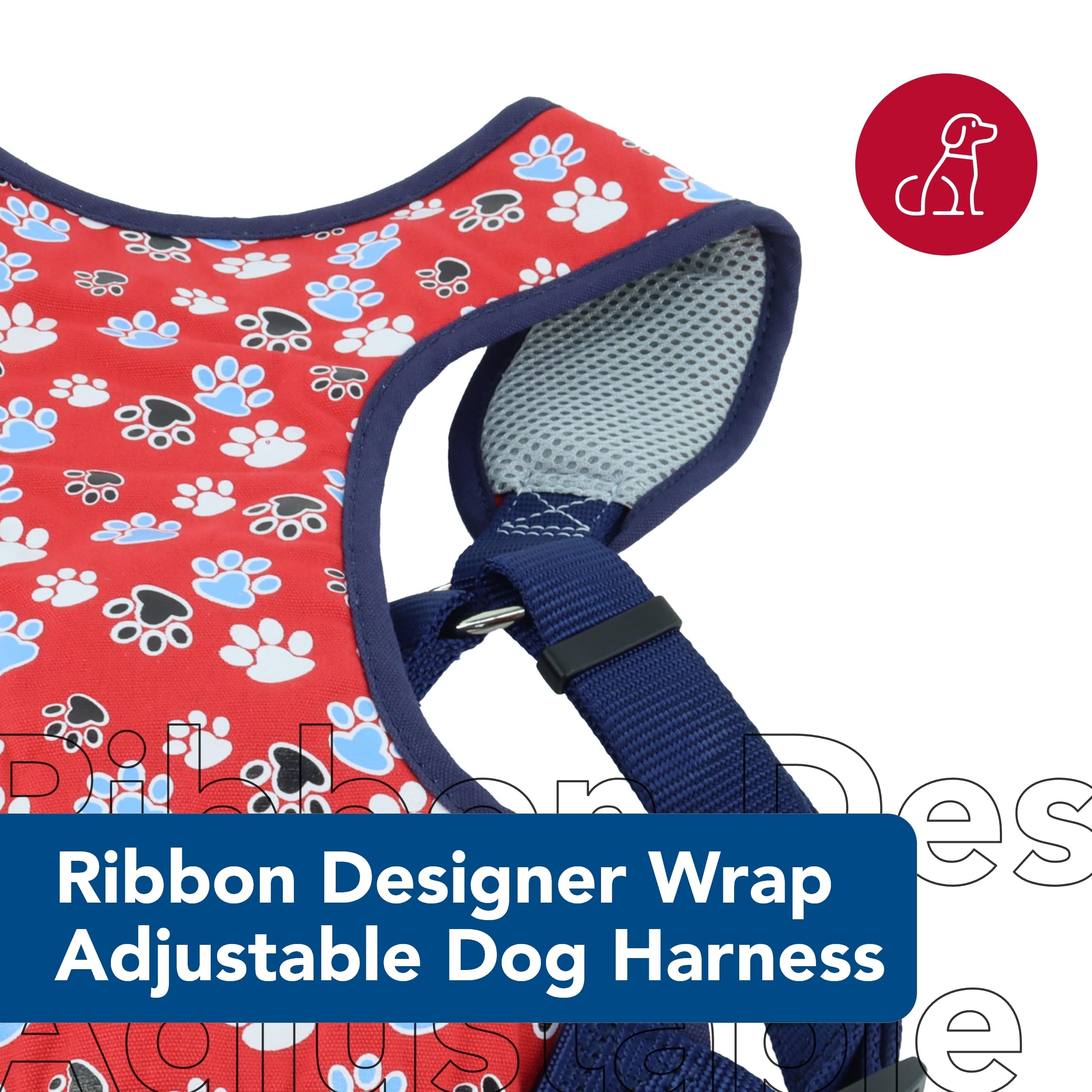 Adjustable Dog Harness for Small & Large Dogs - Breathable Mesh Pet Supplies with Houndstooth Design (3/4