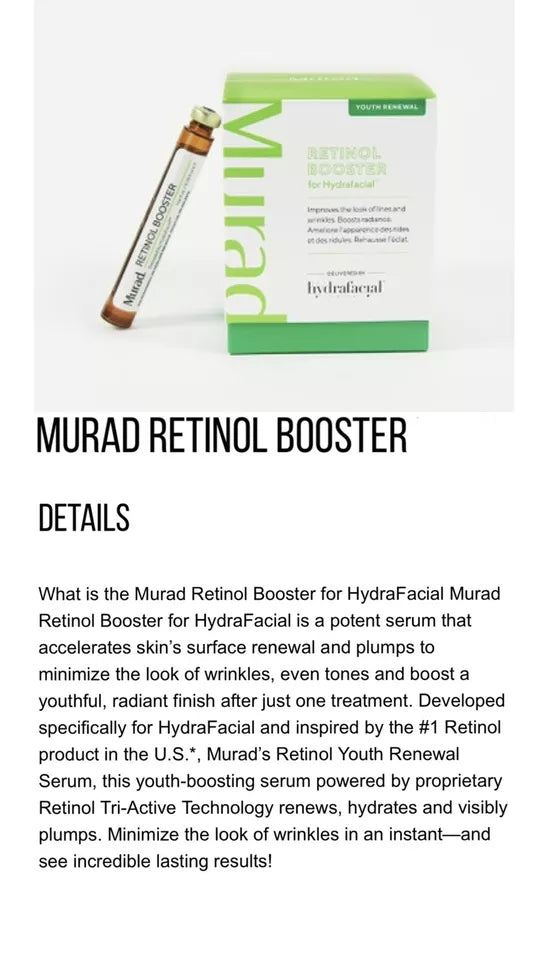 Hydrafacial MD Serum Boosters (Box of 6) - Professional Skincare Treatment for Glowing Skin - Perfect for Spa, Clinic & At-Home Facial Care