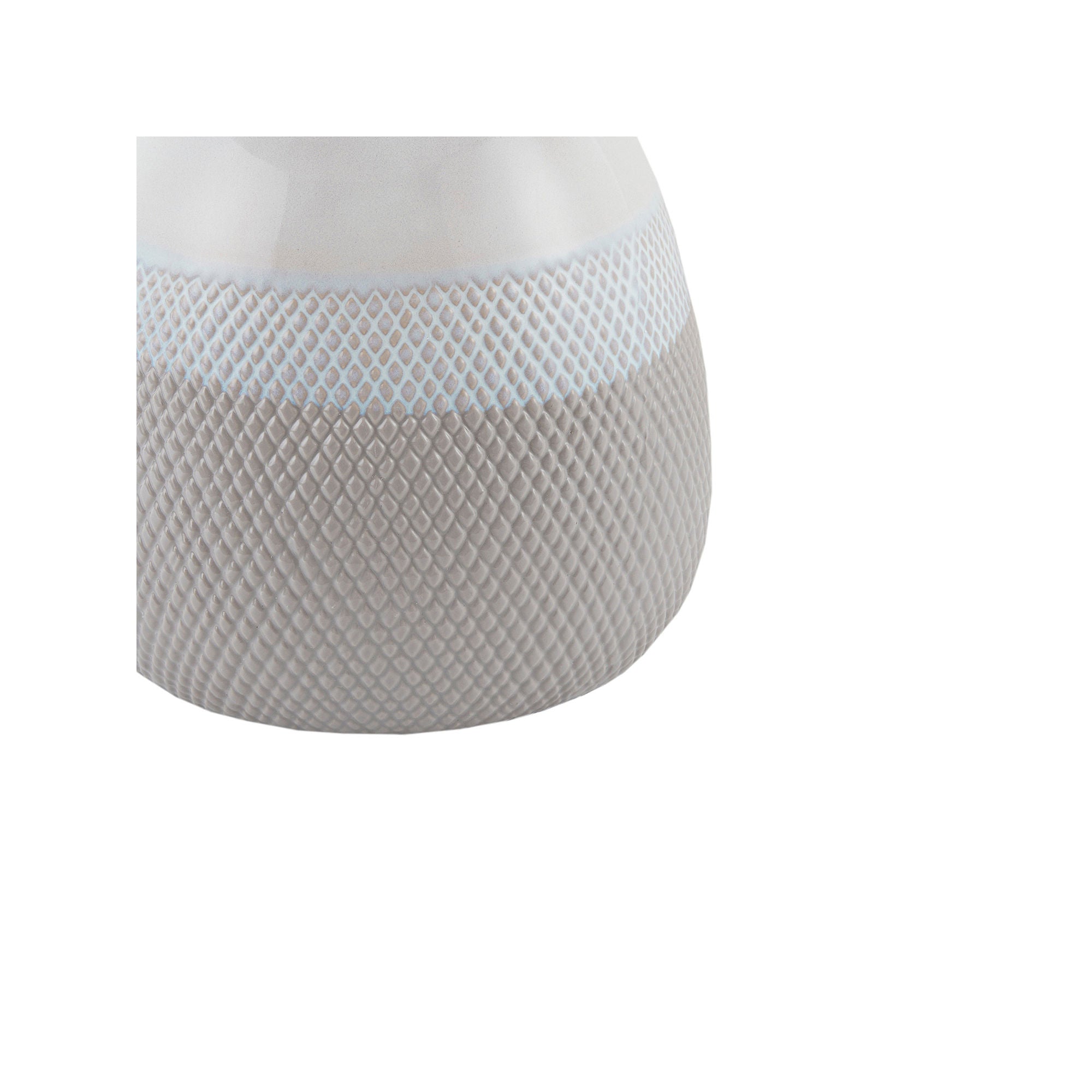510 Design Driggs Ceramic Textured Table Lamp in Grey - Modern Home & Office Decor Lighting for Bedroom, Living Room, or Study