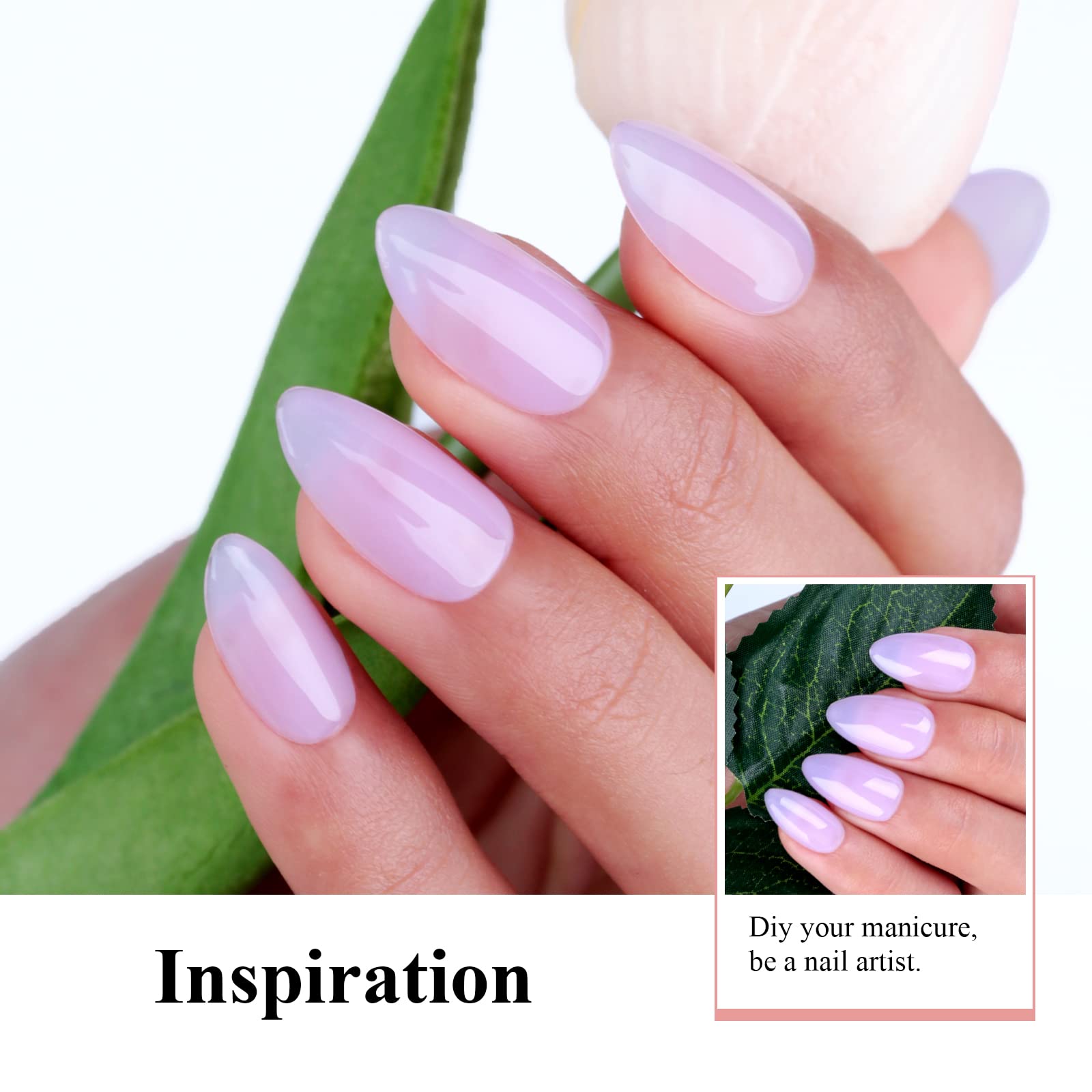 **Imtiti Jelly Gel Polish - 0.5 Fl Oz Lavender Purple Soak Off LED/UV Nail Polish - Long-Lasting Manicure & Nail Art Kit for Salon & Home Use**    *(场景: Perfect for DIY nail art, salon professionals, and at-home manicures with long-lasting, vibrant color.)*