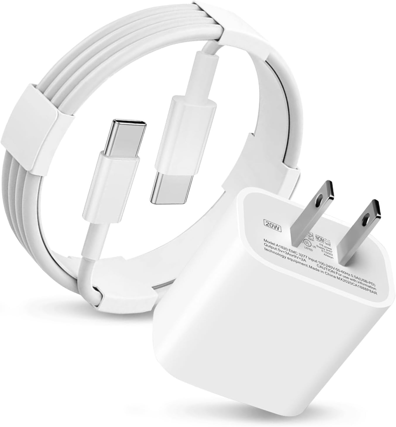 20W Fast Charging USB-C Cable for iPhone 16/15, iPad 11/Air 13/12.9, MacBook, AirPods 4/Pro 2/Max, Beats Pill | 10FT Long Durable Power Adapter | Perfect for Home, Office & Travel Charging