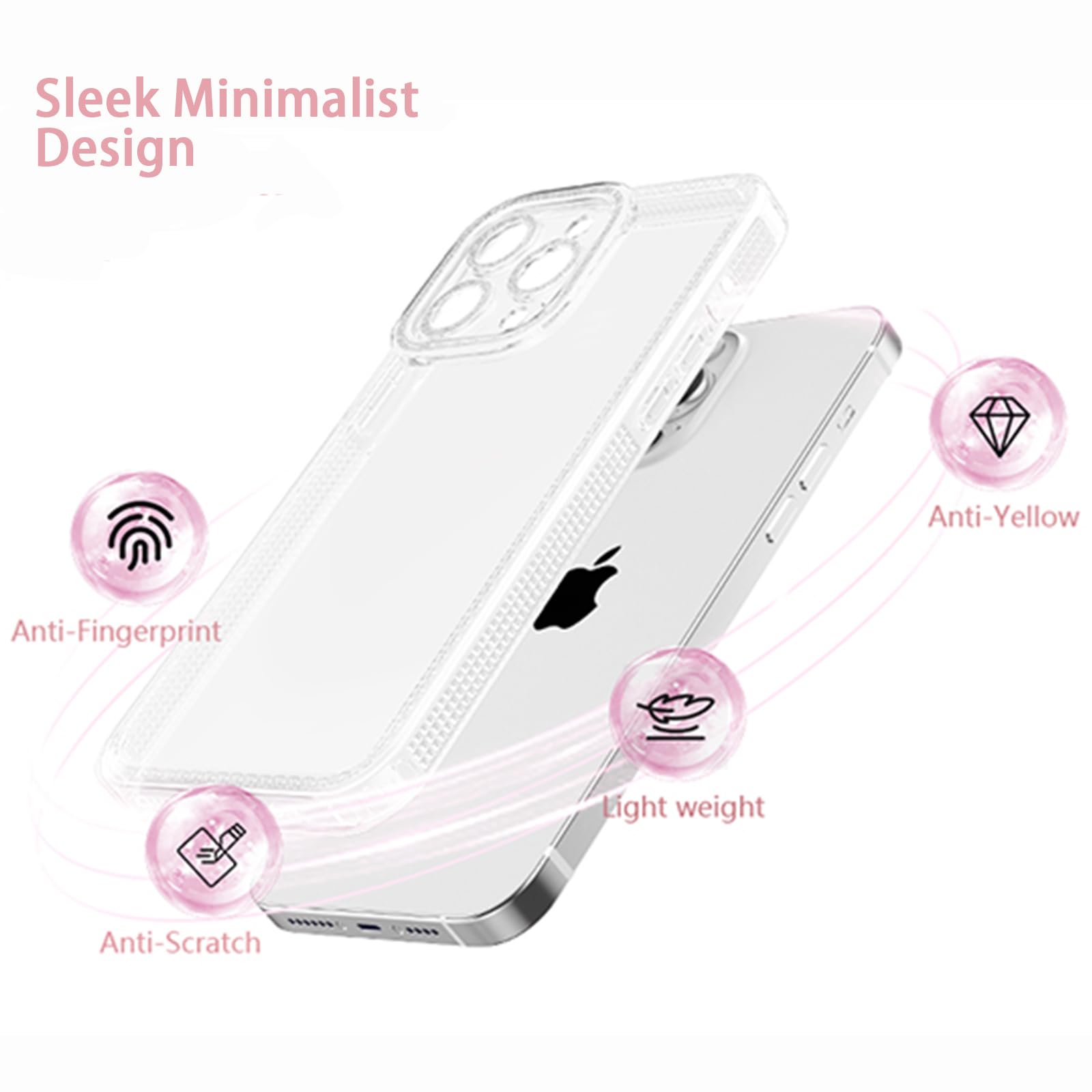 Sparkly Cute Clear Glitter TPU Case for iPhone 15 Pro Max 6.7 inch - Bling Protective Cover for Women & Girls | Perfect for Everyday Use, Parties & Special Occasions