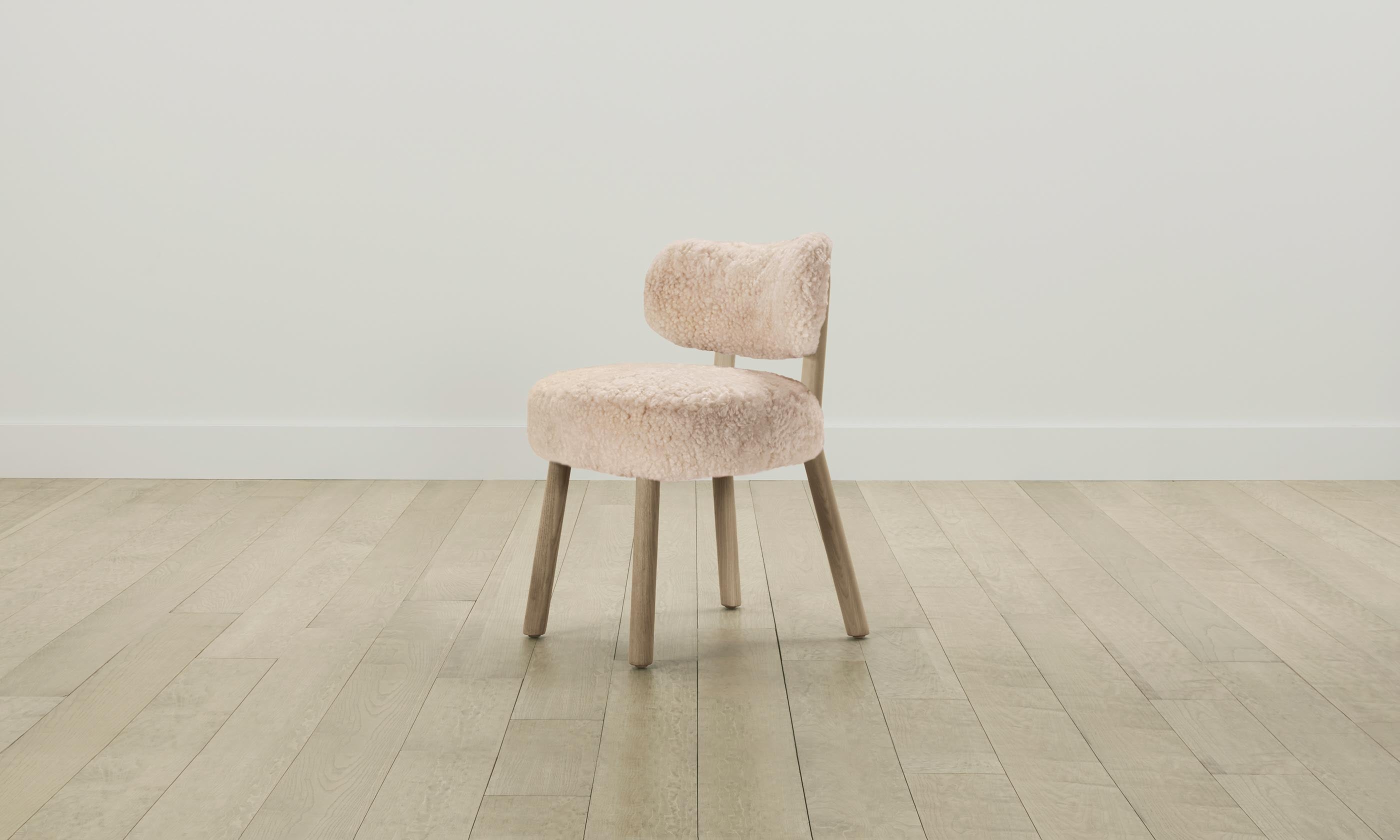 Premium Shearling Dining Chair - The Jane Chair for Modern Home & Restaurant Decor - Cozy Seating for Dining Room, Kitchen, and Cafe