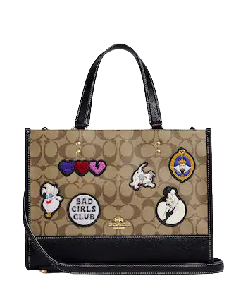 Coach Disney x Coach Dempsey Signature Canvas Carryall Bag with Patches - Perfect for Travel, Work & Everyday Use