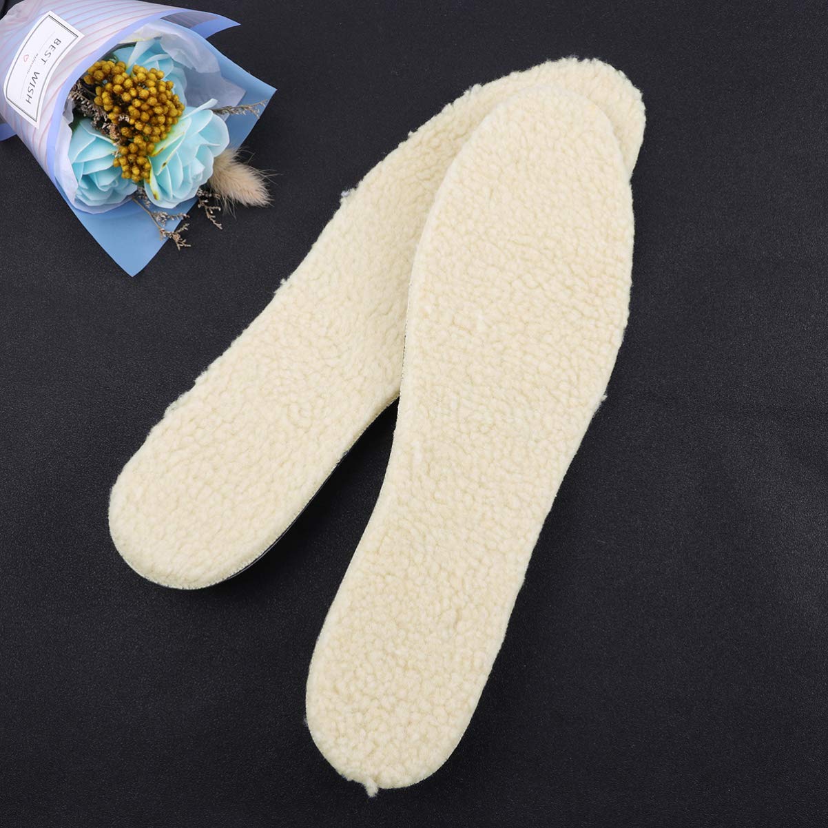 Exceart Orthotic Insoles for Women & Men - 1 Pair Cotton Height Increase Insoles, Thermal & Lift Support for Foot Pain Relief - Perfect for Shoes, Boots, and Winter Comfort