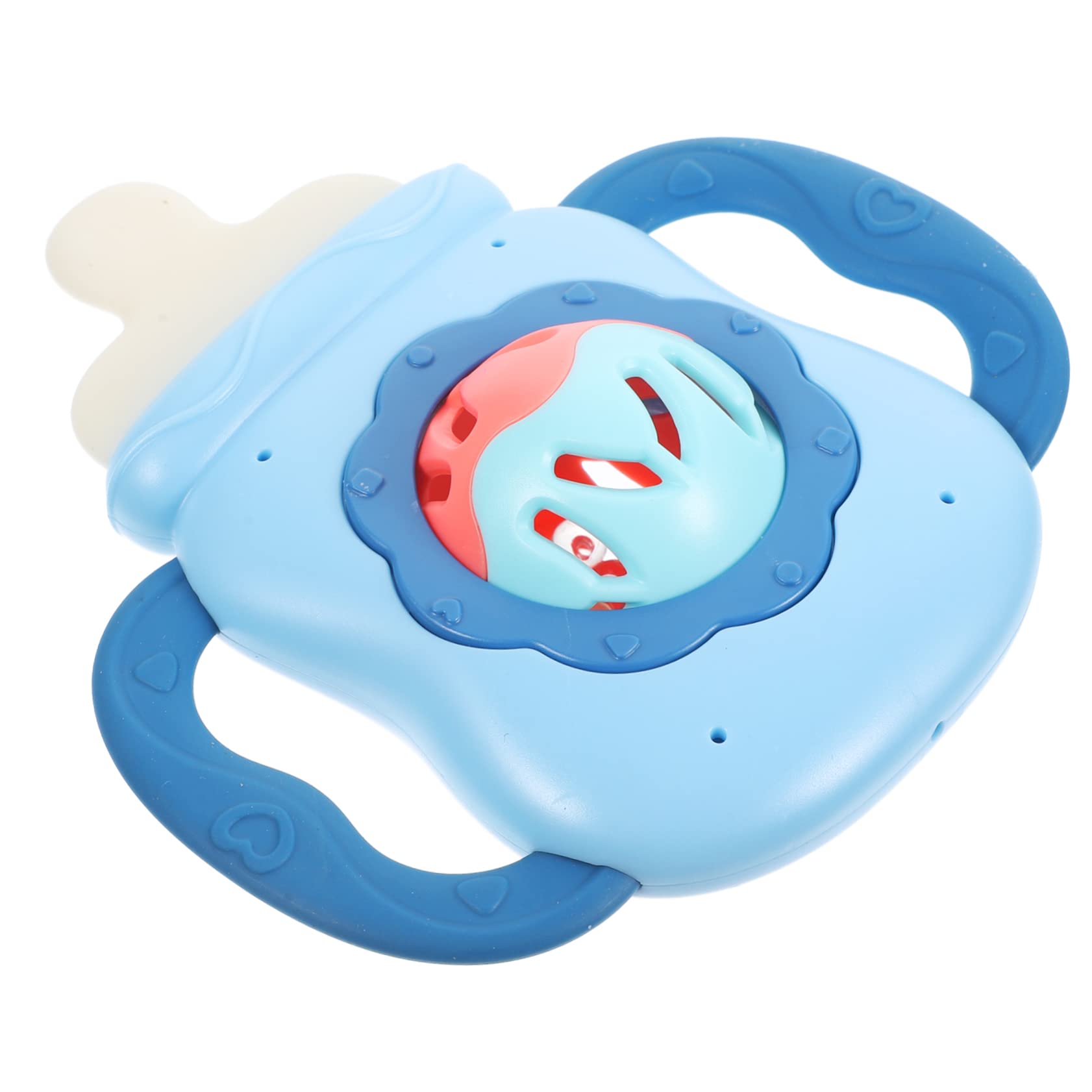 Wakauto 2-Pack Baby Teething Toys - Soft TPE Sensory Rattles & Chewable Bottle Simulator for Infants | Perfect for Soothing Sore Gums, Developing Motor Skills & Sensory Play (0-12 Months)