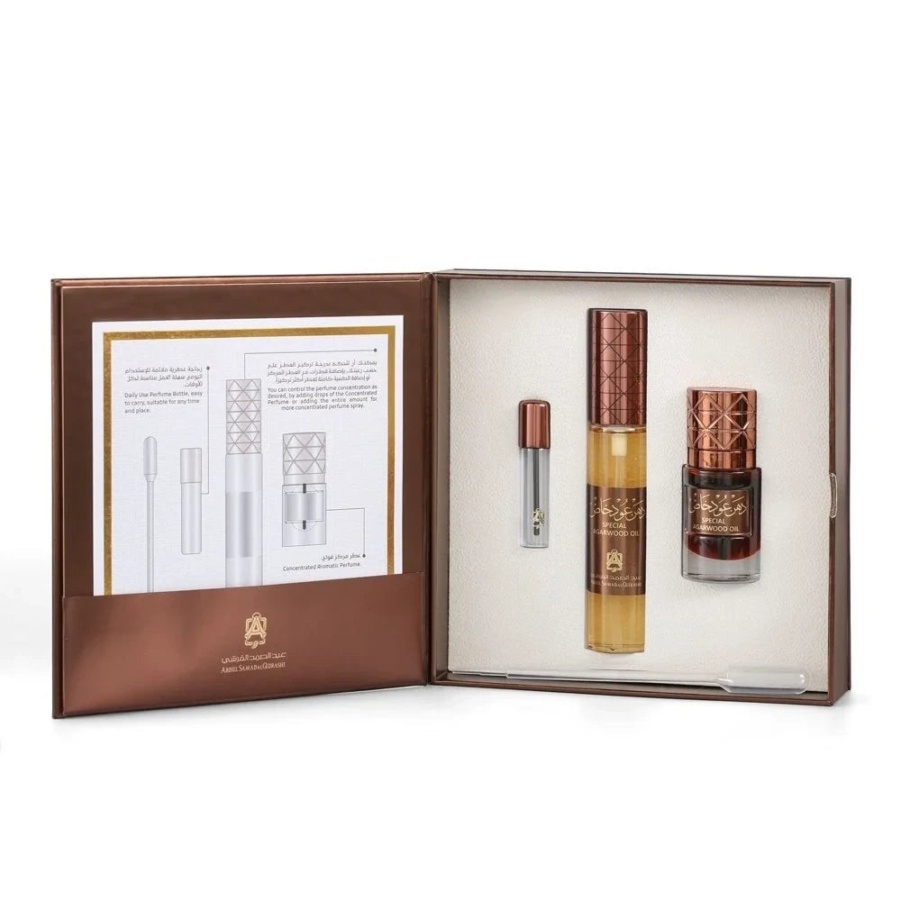 Premium Agarwood Essential Oil 12ml & Perfume 30ml - Natural Fragrance for Aromatherapy, Meditation & Luxury Home Scenting