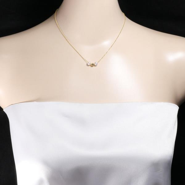 18K Yellow Gold Pearl Necklace for Women - Elegant Bridal Jewelry, Wedding Gift, Anniversary Present, Graduation Keepsake