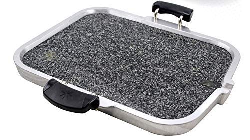Premium Korean BBQ Stone Grill Pan - 13 Inch Gas Stovetop Grill for Steak, Chicken & Seafood | Perfect for Indoor/Outdoor Cooking, Backyard BBQs & Family Gatherings