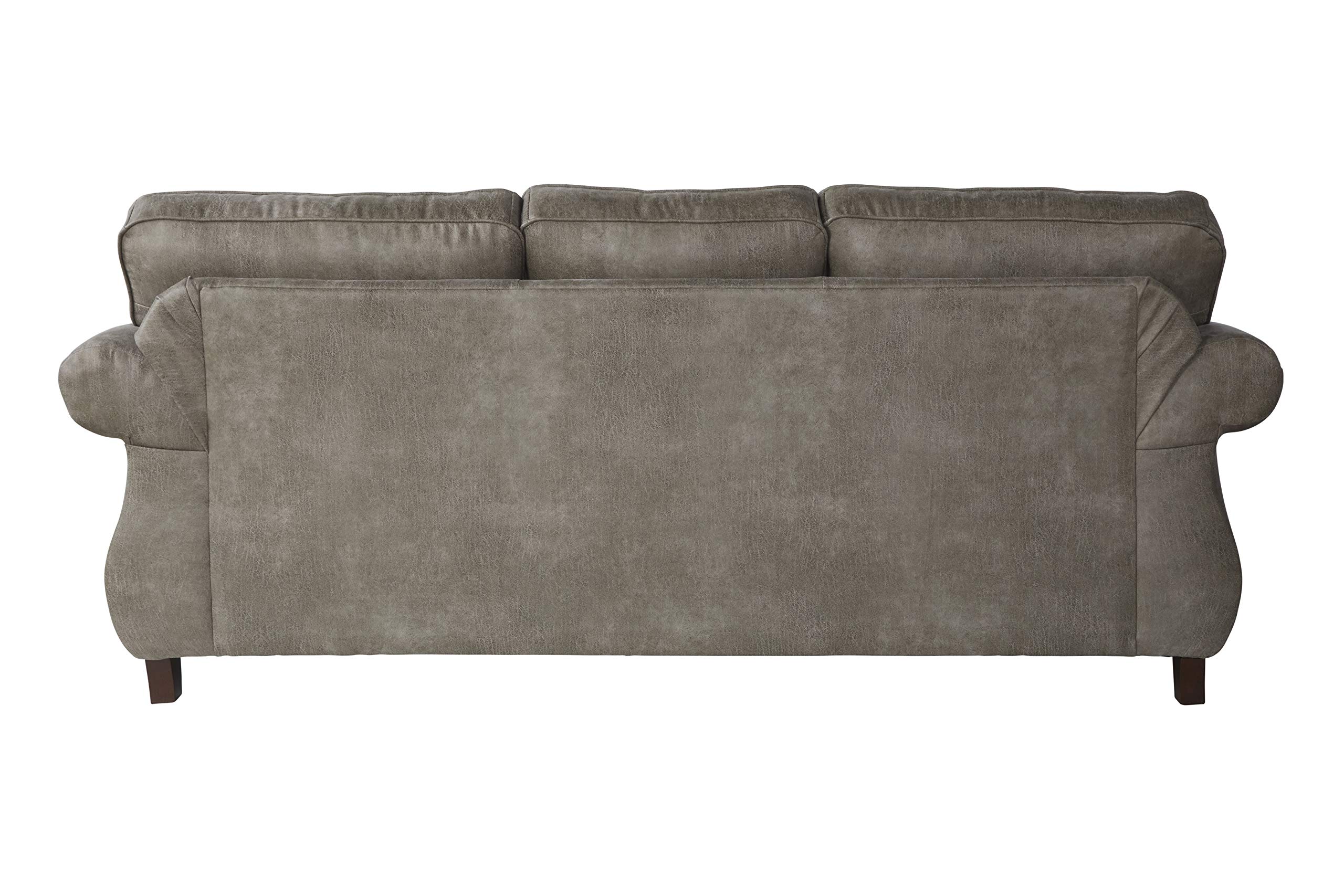 Roundhill Furniture Leinster Sofa - Modern Gray Fabric Sectional Couch for Living Room, Lounge & Family Room Comfort