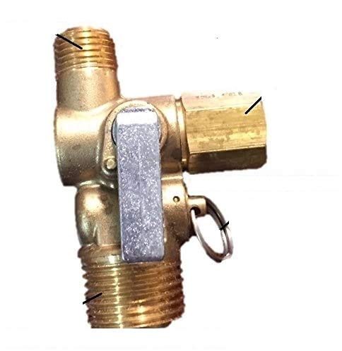 High-Quality Air Compressor Tank Manifold with Built-in Ball Valve & 130 PSI Safety Valve - Perfect for Industrial, Automotive & DIY Air Tool Applications