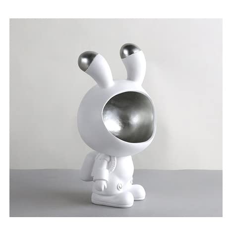 Unique Space Rabbit Key Holder - Creative Key Tray for Jewelry & Snacks Storage - Astronaut-Themed Home Decor - Perfect Gift for Housewarming & Entryway Organization