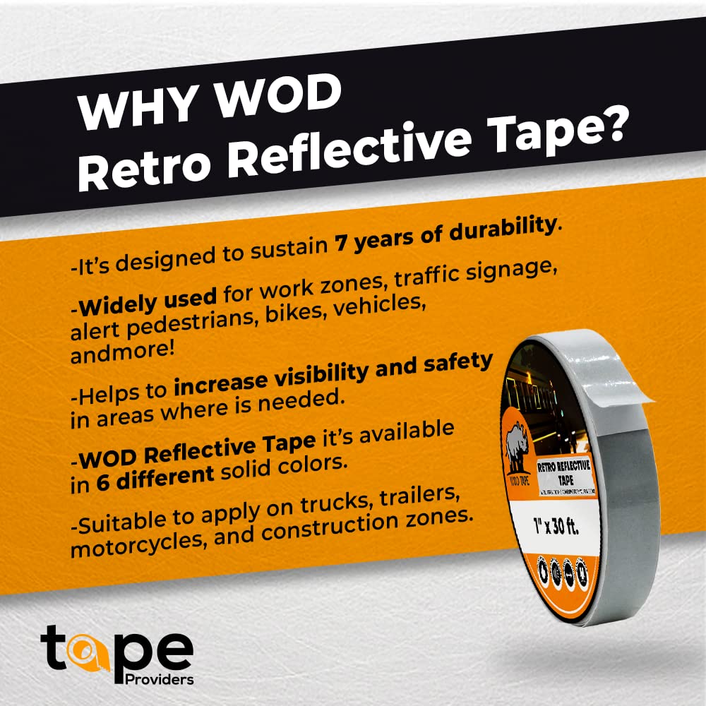 WOD RTC7 High-Visibility Blue Reflective Tape - 3/8
