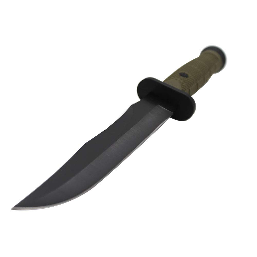 Snake Eye Tactical 12-Inch Ultimate Survival Knife - Stainless Steel Fixed Blade Hunting Knife with Sheath for Outdoor Adventures, Camping, Bushcraft & Emergency Preparedness | Perfect for Hunting, Fishing, Foraging & Wilderness Survival (Green)