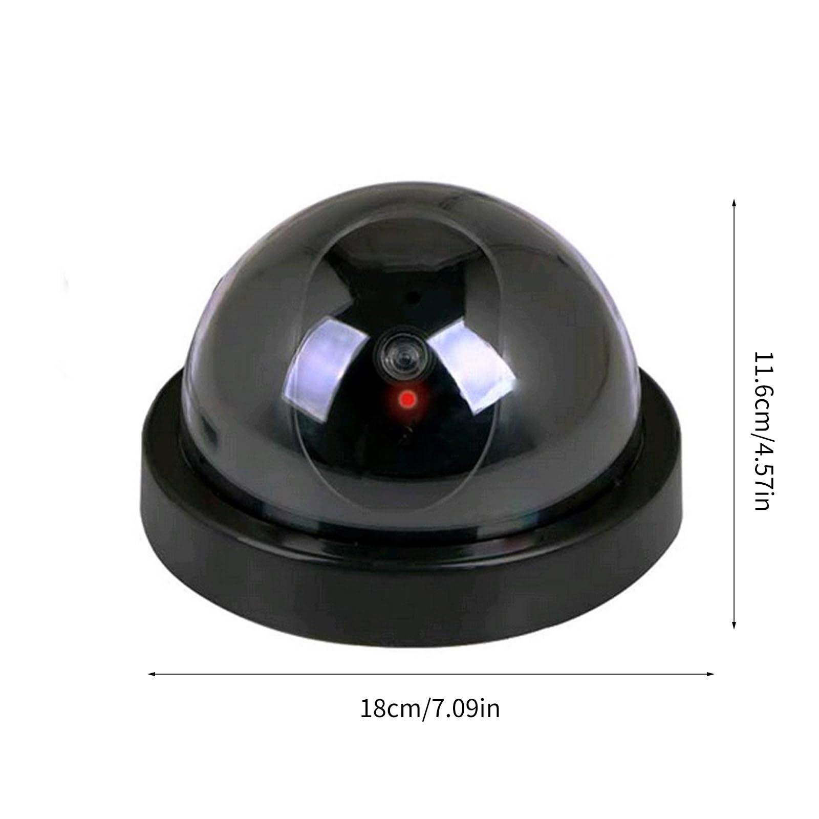 Fake Dome CCTV Security Camera with Flashing LED - Indoor/Outdoor Surveillance Dummy Camera for Home & Business Security | Deter Burglars & Protect Property