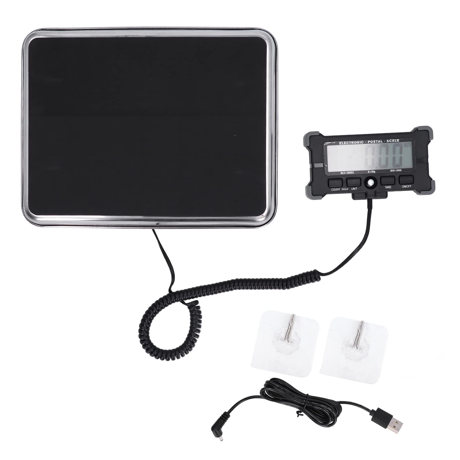 Digital Postal Scale with HD LCD Display - USB Powered Shipping Scale with Hooks for Packages, Mail, Pets & Express Shipping | Perfect for Home, Office & E-commerce Sellers