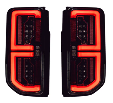 Ford 21-25 BRONCO LED Tail Lights - OEM Replacement with High-Powered OLED Bar, Red Running & Brake Lights, Scanning Turn Signals - Smoked Lens - Upgrade for Off-Road & Street Driving