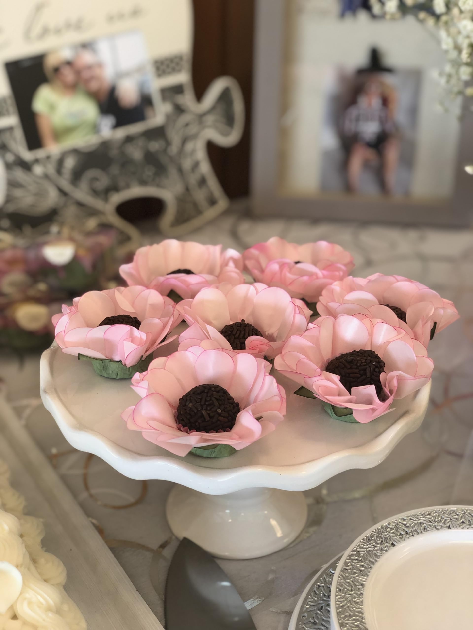 Handmade Pink Paper Truffle Cups - 20 Pack | Eco-Friendly Chocolate Candy Liners & Wrappers for Truffles, Brigadeiro, Cupcakes | Perfect for Party Favors, Wedding Desserts, Holiday Treats & DIY Candy Making