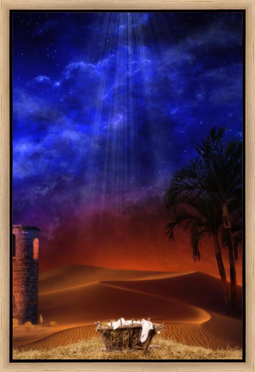 Holy Night Gallery Wrap Canvas - Premium Christmas Wall Art Decor for Home, Office & Holiday Gifting