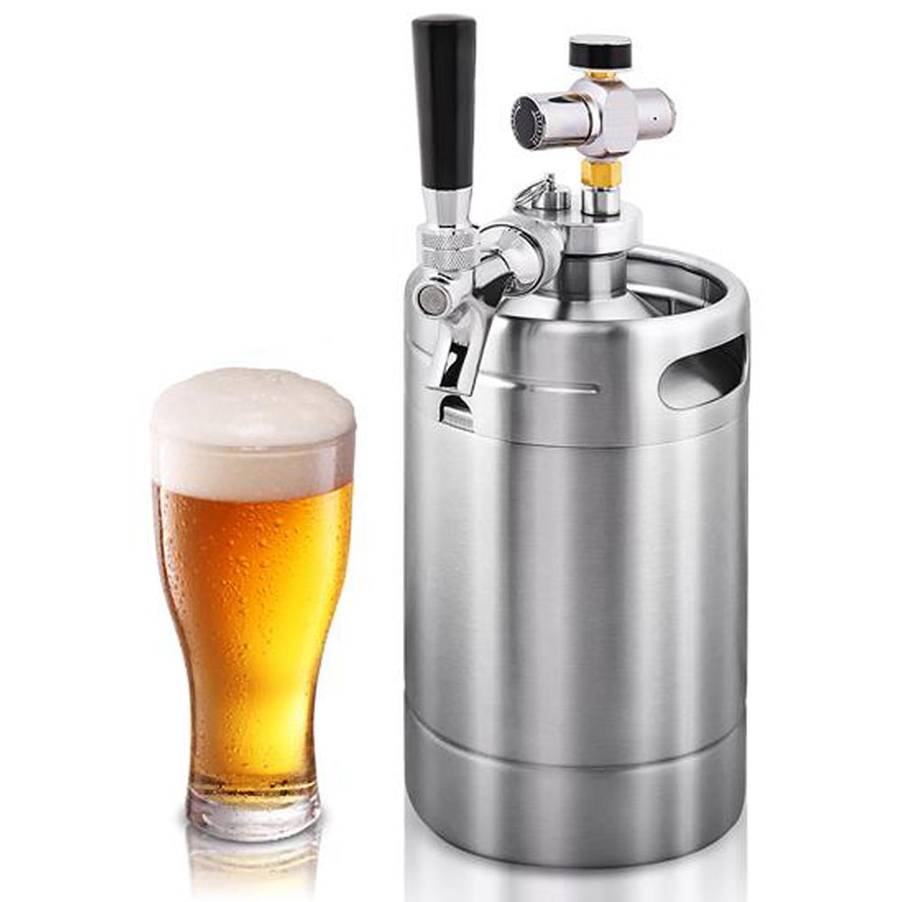 Homebrew Mini Keg Beer Dispenser - 5L Portable Draft Beer System with CO2 Charger for Home, Parties & Outdoor Use | Perfect for Home Brewing, Tailgating & Camping