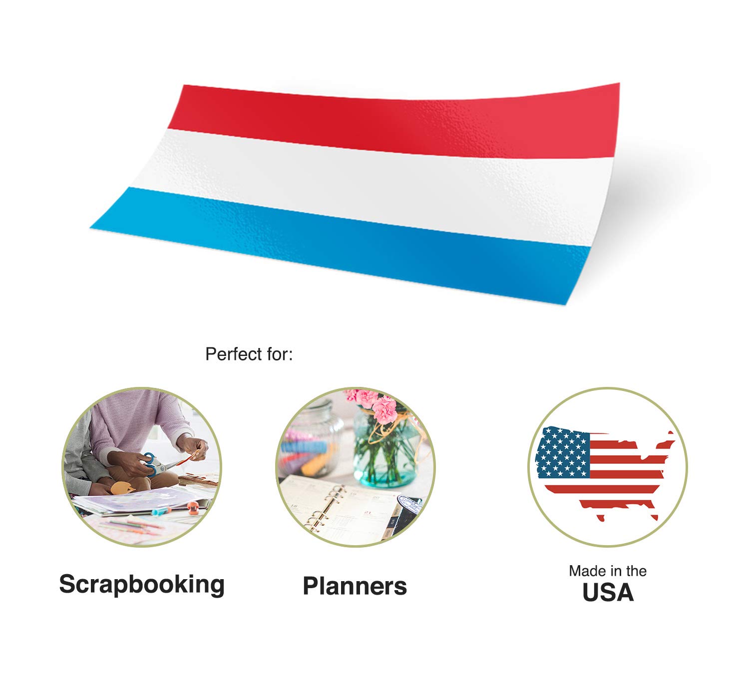 Desert Cactus Luxembourg Country Flag Sticker Pack - 8 Vinyl Decals for Scrapbooking, Cars, Laptops & Windows | Waterproof Durable Decorative Stickers for Kids & Adults | Perfect for Travel, School & Home Decor