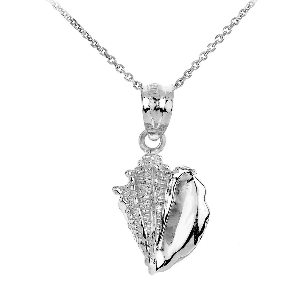 925 Sterling Silver Sea Shell Charm Pendant Necklace for Women - Dainty Beach Jewelry Gift for Her - Perfect for Summer Vacations & Beach Weddings