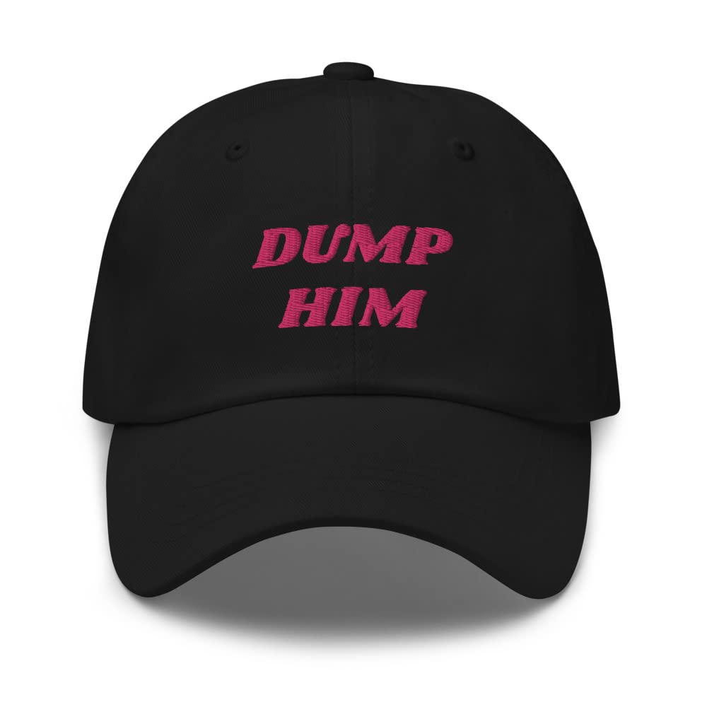 Vintage 90s Dump Him Embroidered Adjustable Dad Hat - Y2K Retro Baseball Cap for Women, Funny Relationship Gift for Her - Perfect for Casual Wear, Music Festivals & Instagram Outfits