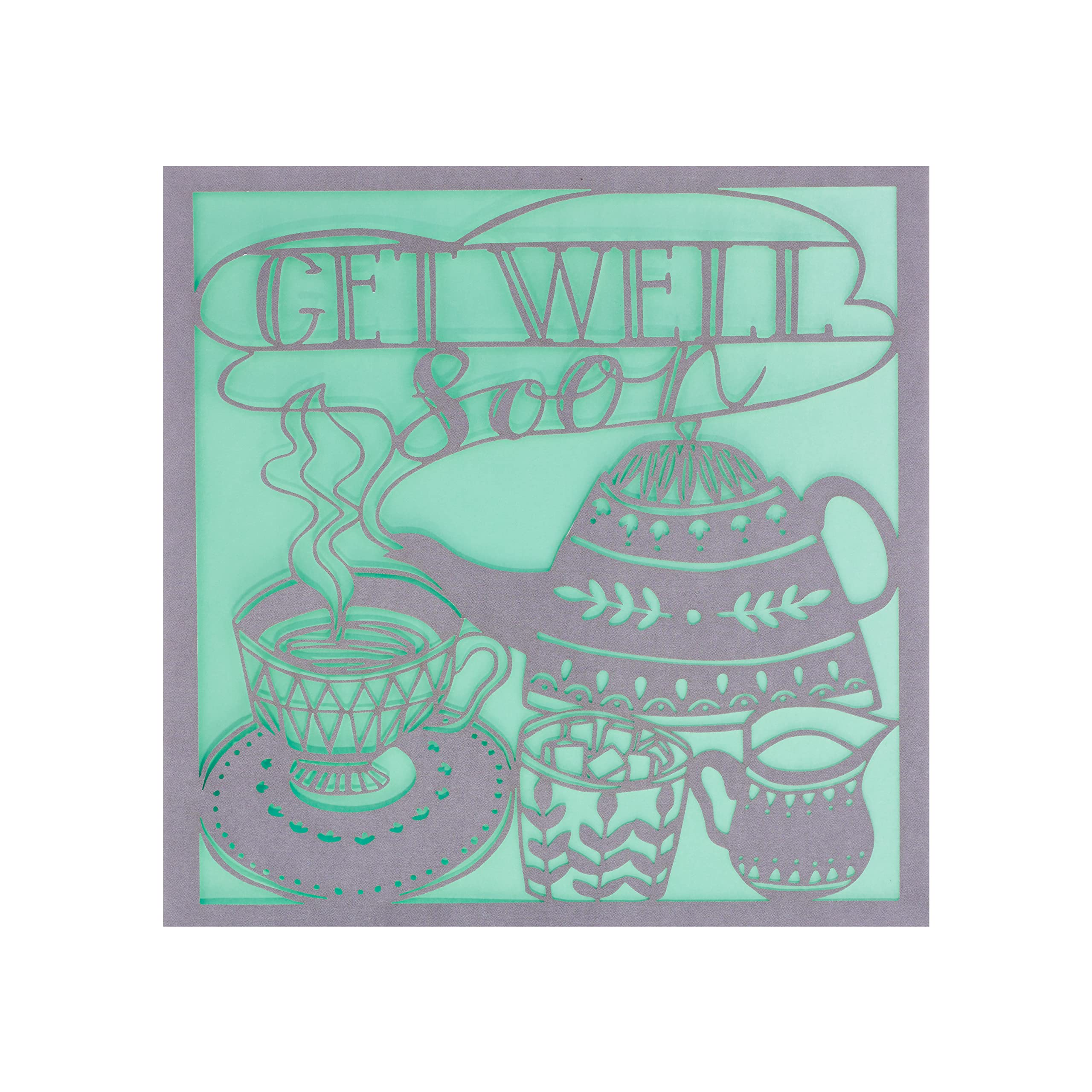 Hallmark Get Well Soon Card - Contemporary Laser Cut Design | Thoughtful Sympathy Greeting Card for Friends & Family | Perfect for Hospital Visits, Recovery Wishes & Cheering Up Loved Ones