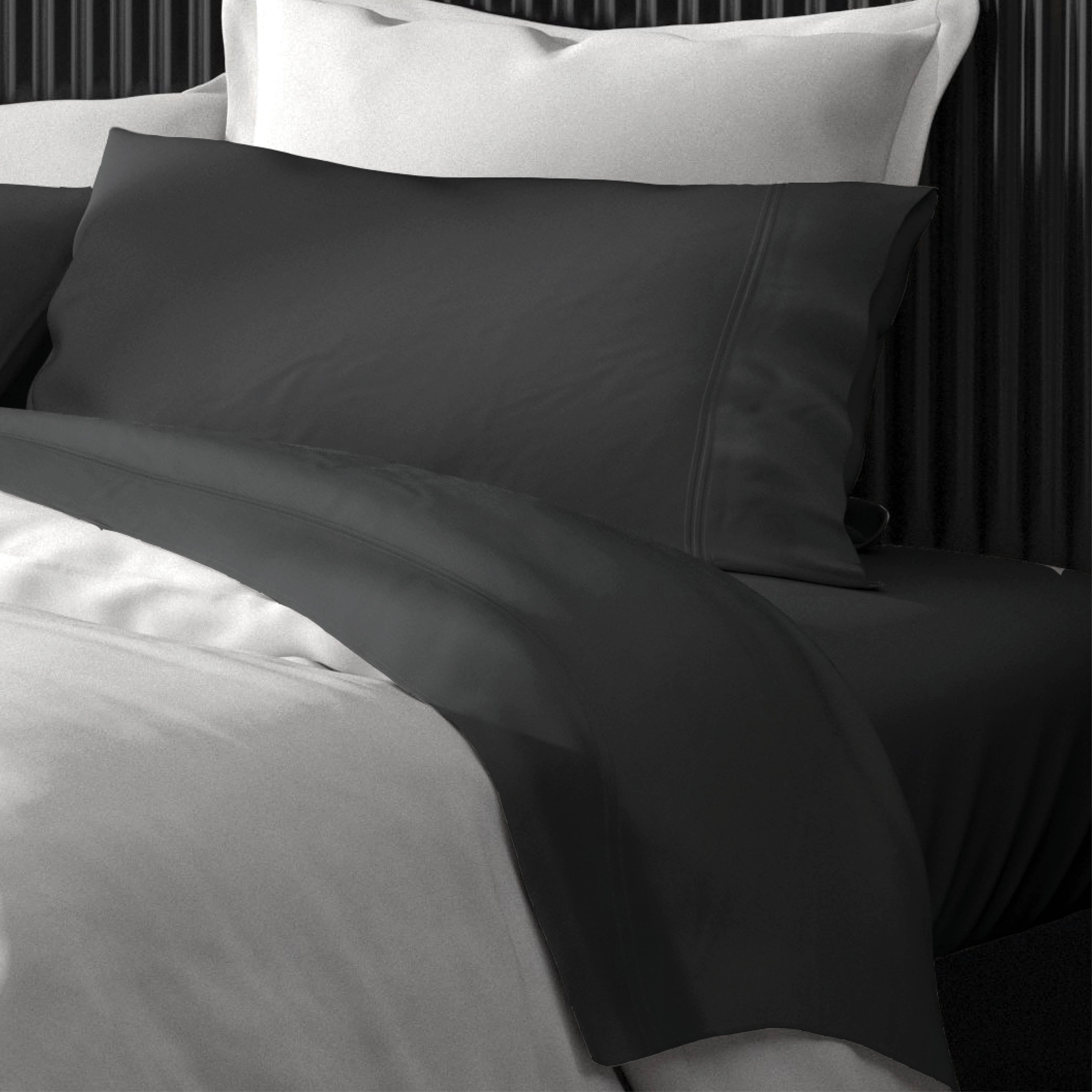 PureCare Premium Bamboo Sheet Set - Soft Breathable Cooling Bed Sheets - Queen Size 4-Piece Set - Eco-Friendly Luxury Bedding for Hot Sleepers & All Seasons Use