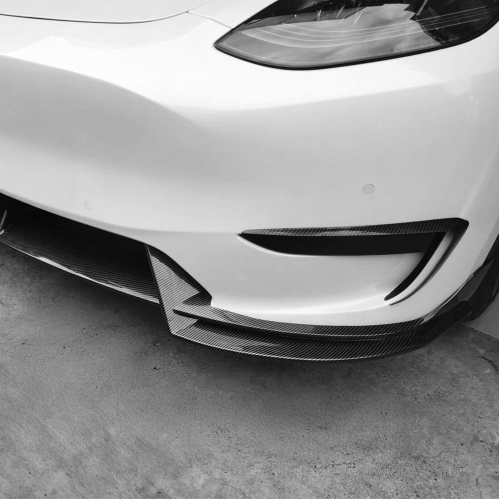 Model Y Front Lip Spoiler Body Kit - Premium ABS Aerodynamic Upgrade for Tesla Model Y (2020-2025) | UV Resistant & Durable | Enhances Sporty Look & Performance for Street & Track Driving