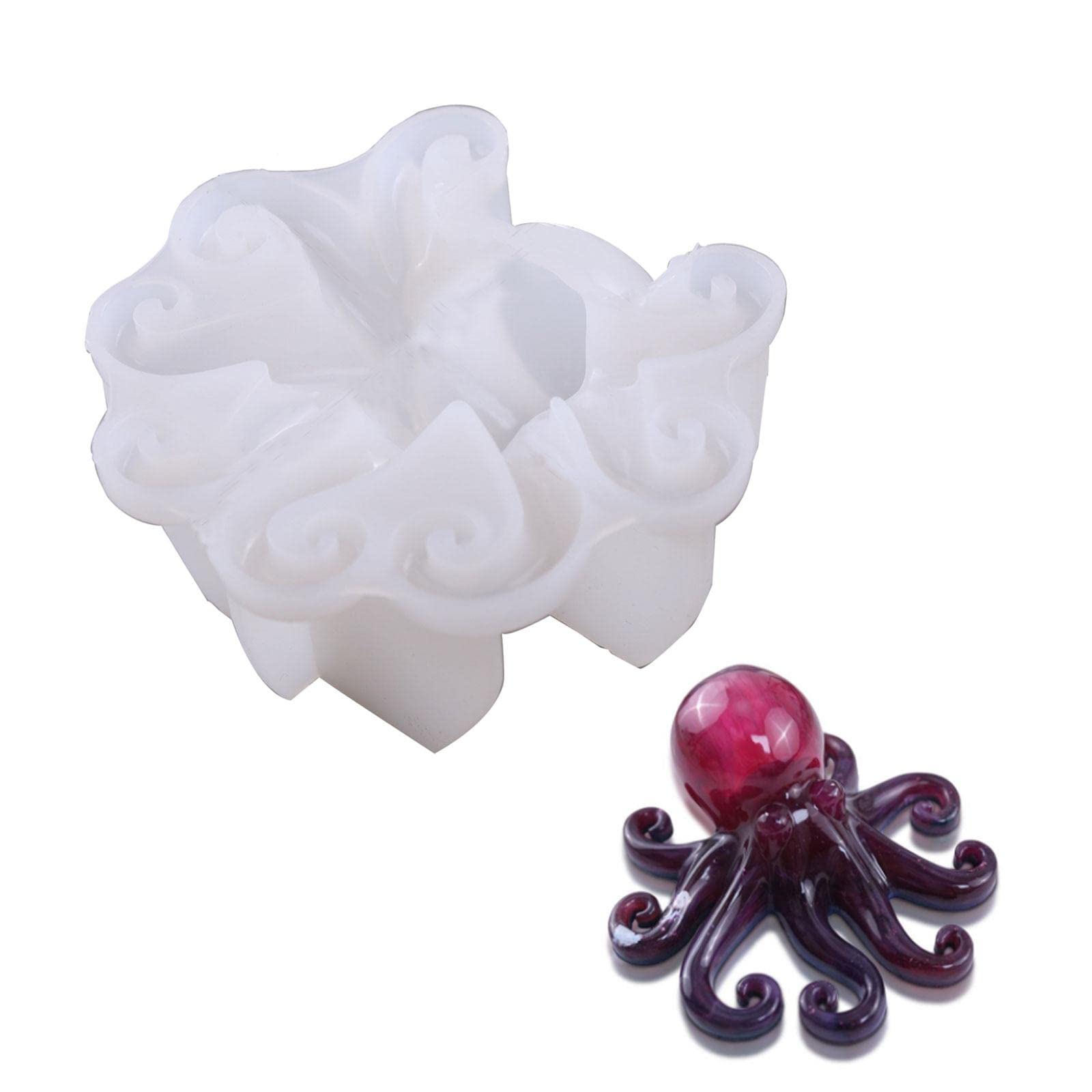 Octopus Resin Molds - DIY Epoxy Silicone Molds for Cuttlefish, Sea Creature Art, Home Decor, Halloween & Christmas Gifts - Perfect for Resin Jewelry, Ocean-Themed Crafts, and Unique Handmade Decorations