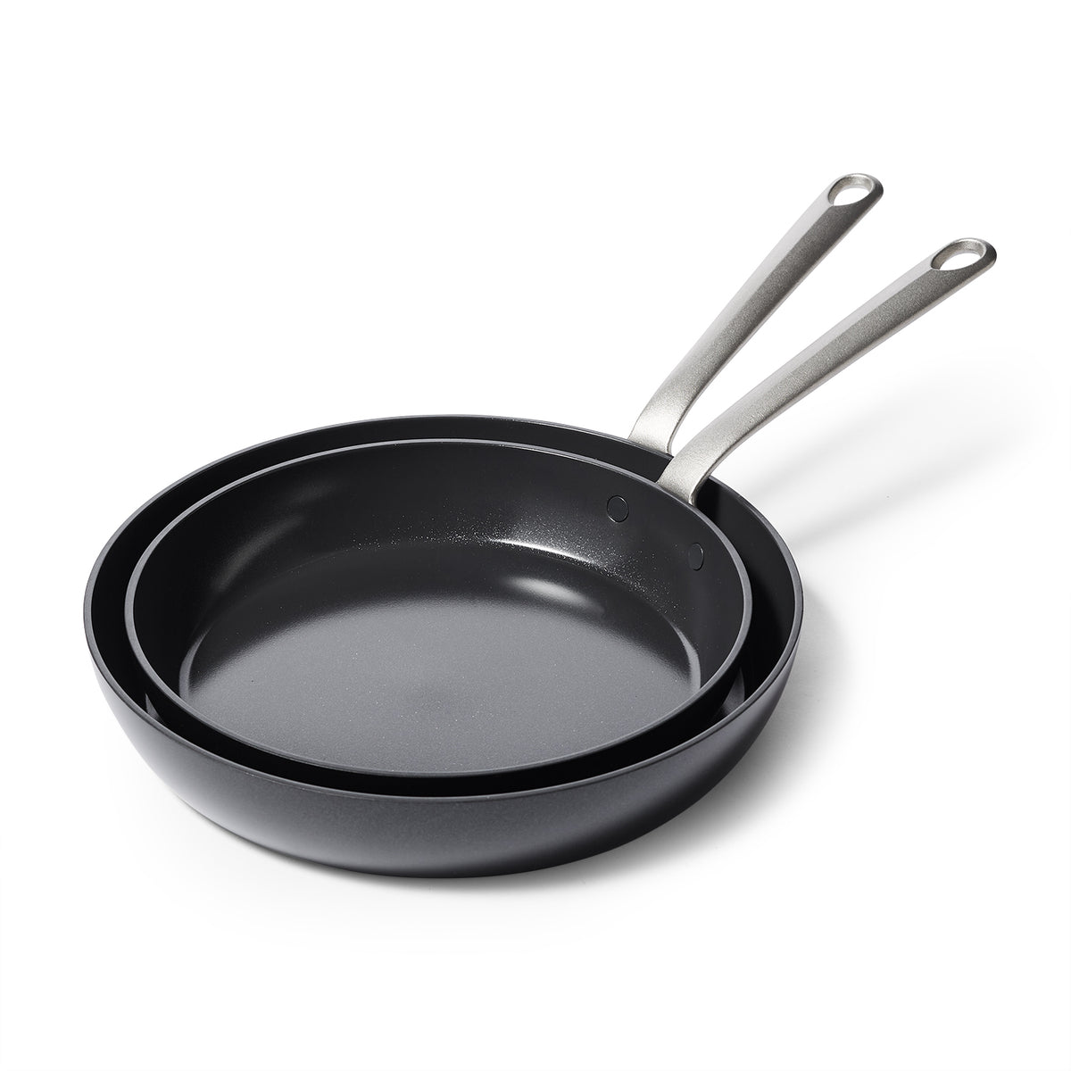 Premium Craft Noire Ceramic Nonstick 10 & 12 Inch Frying Pan Set - Healthy Cooking, Easy Clean, Oven Safe - Perfect for Sautéing, Frying & Baking at Home